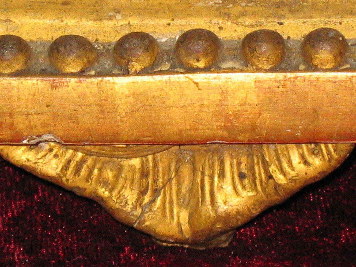 18th Century Gilded Wooden Base For Pendulum, Bronze, Sculpture, Etc.-photo-4