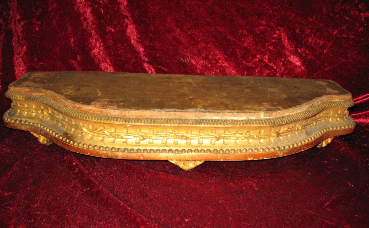 18th Century Gilded Wooden Base For Pendulum, Bronze, Sculpture, Etc.