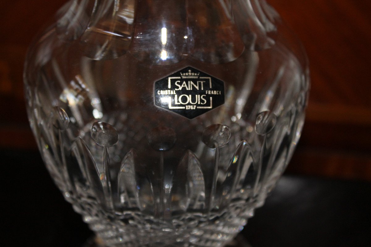 Saint Louis Cut Crystal Vase, Tommy Model, Perfect Condition-photo-4