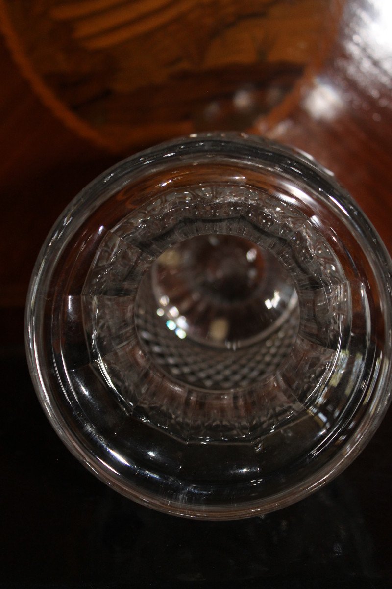 Saint Louis Cut Crystal Vase, Tommy Model, Perfect Condition-photo-6