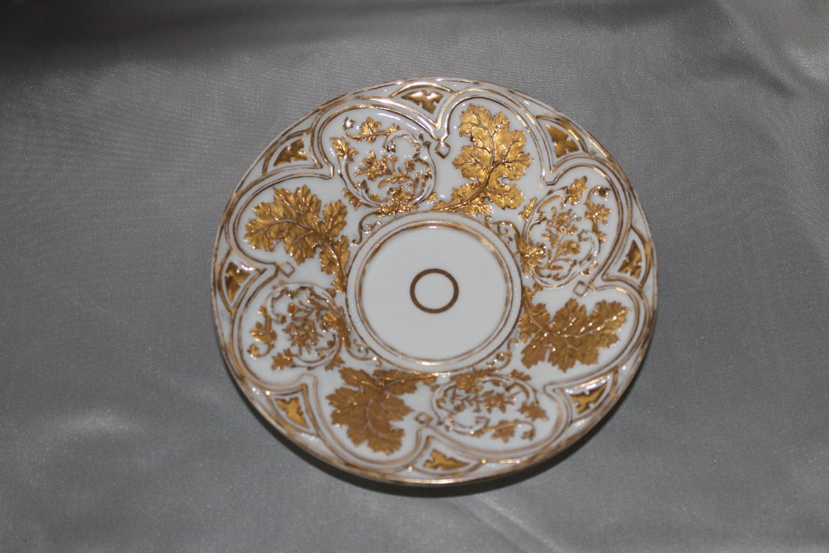 Chocolate Cup And Saucer In Grafenroda Porcelain, Thuringia, Germany, 19th Century-photo-2