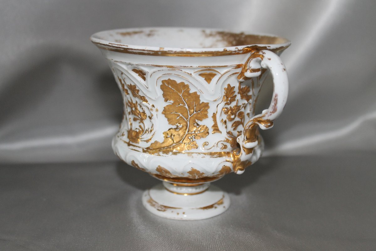 Chocolate Cup And Saucer In Grafenroda Porcelain, Thuringia, Germany, 19th Century-photo-7