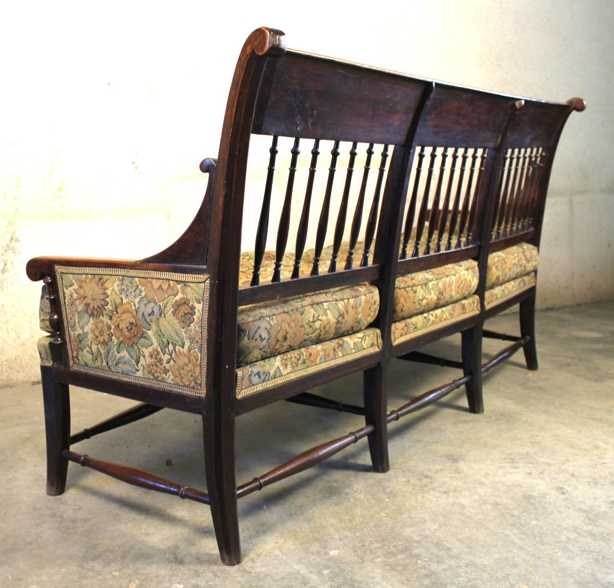 Radassier - Provençal Bench In Fruit Wood From The 18th Century Directoire Period-photo-6