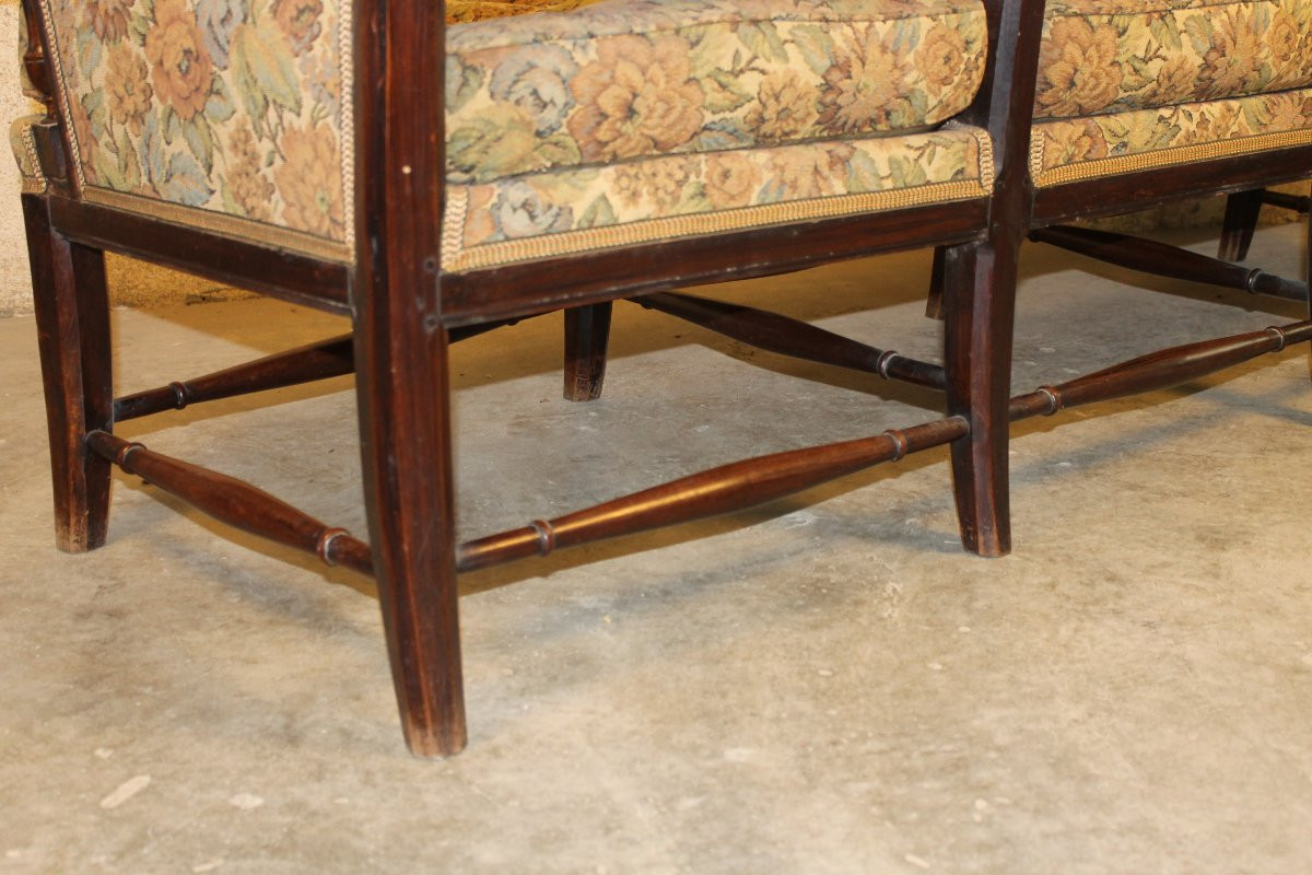 Radassier - Provençal Bench In Fruit Wood From The 18th Century Directoire Period-photo-8