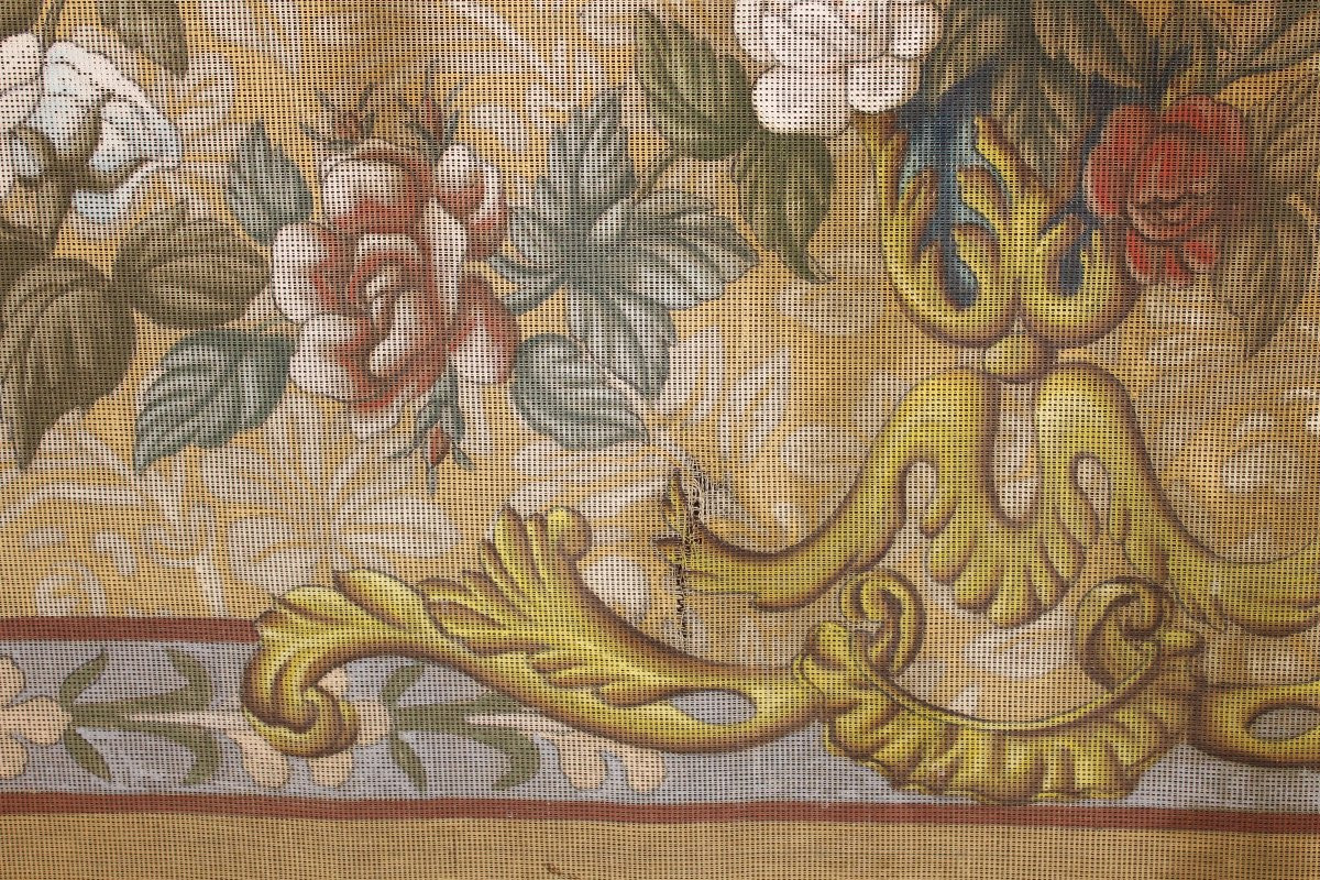Decorative Project With Mythological Decoration Gouache On Canvas Signed E. Pacheran 1896 H: 220 Cm-photo-5