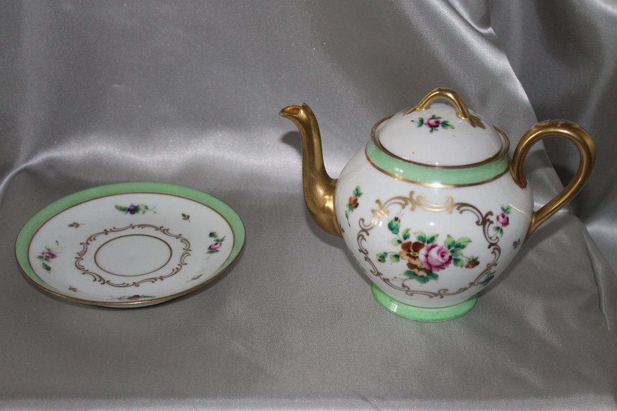 Part Of A Samson Paris Porcelain Tea Service: Teapot, Sugar Bowl, Milk Jug-photo-1