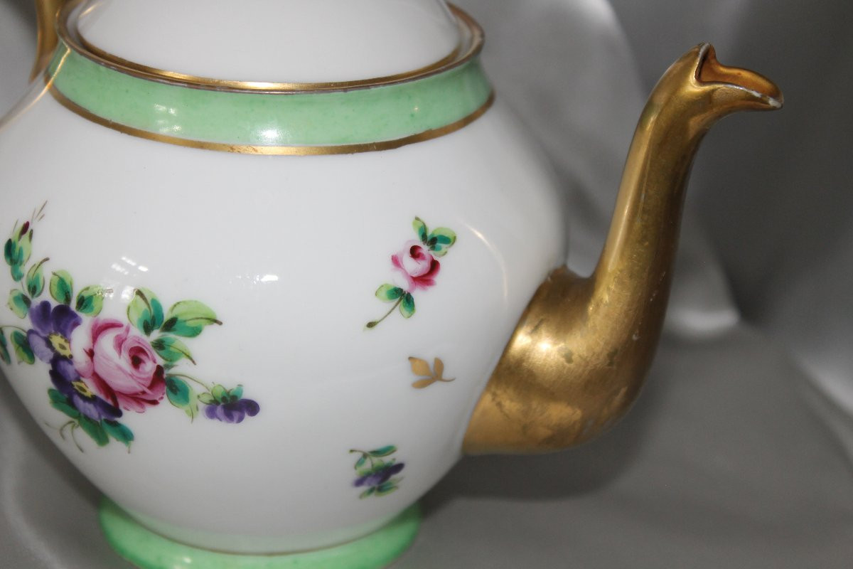 Part Of A Samson Paris Porcelain Tea Service: Teapot, Sugar Bowl, Milk Jug-photo-2