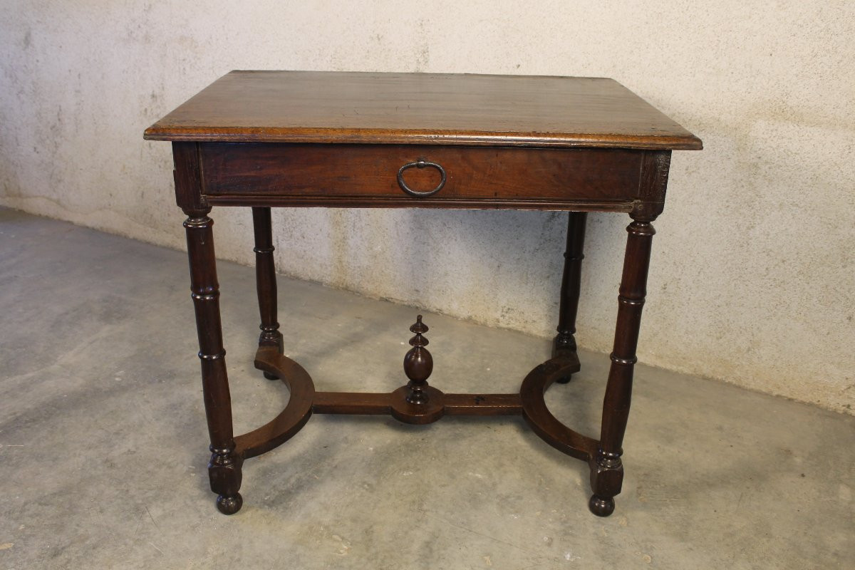 Louis XIII Console Writing Table In Fruit Wood, Late 17th Century-photo-1