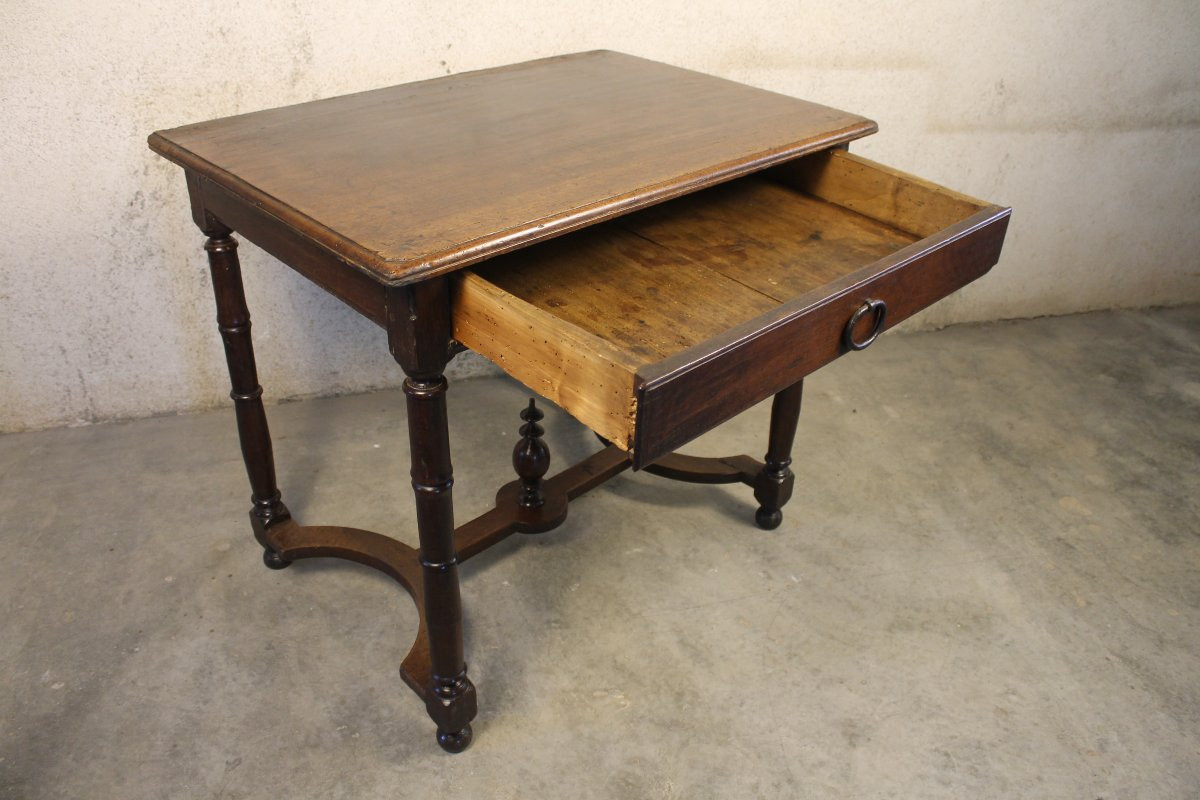 Louis XIII Console Writing Table In Fruit Wood, Late 17th Century-photo-5