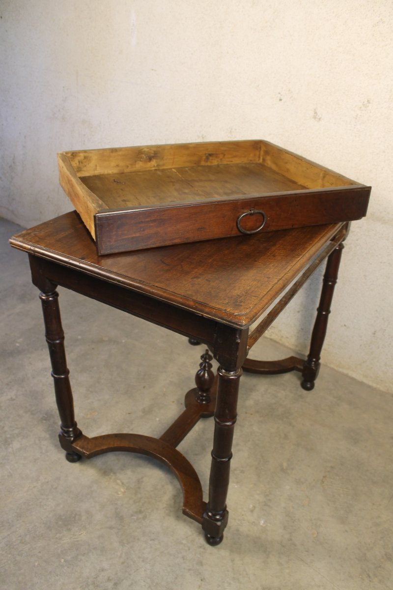 Louis XIII Console Writing Table In Fruit Wood, Late 17th Century-photo-8