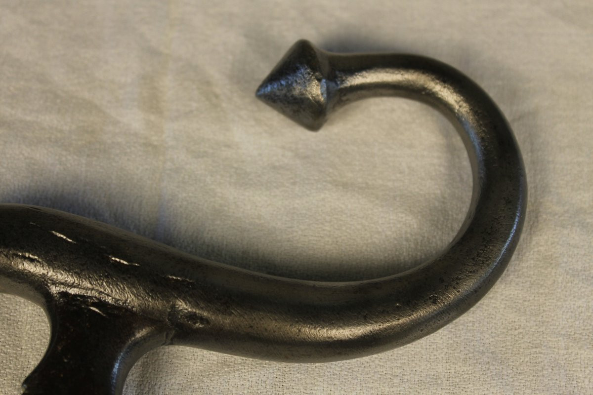 Heurtoir marteau de porte en fer forgé de style Haute Epoque complet époque 19ème-photo-4