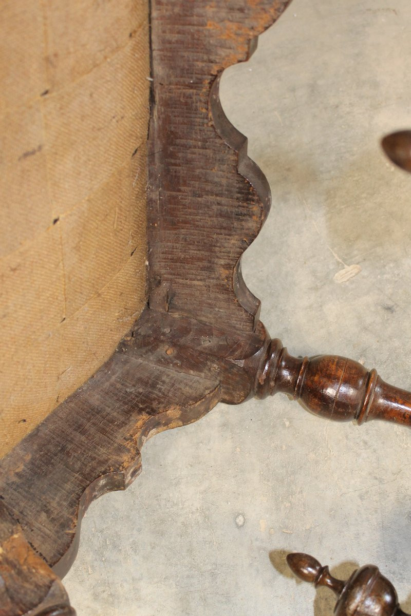 Small 18th Century Oak Bench In Louis XIV Style. Swiss Origin. -photo-6