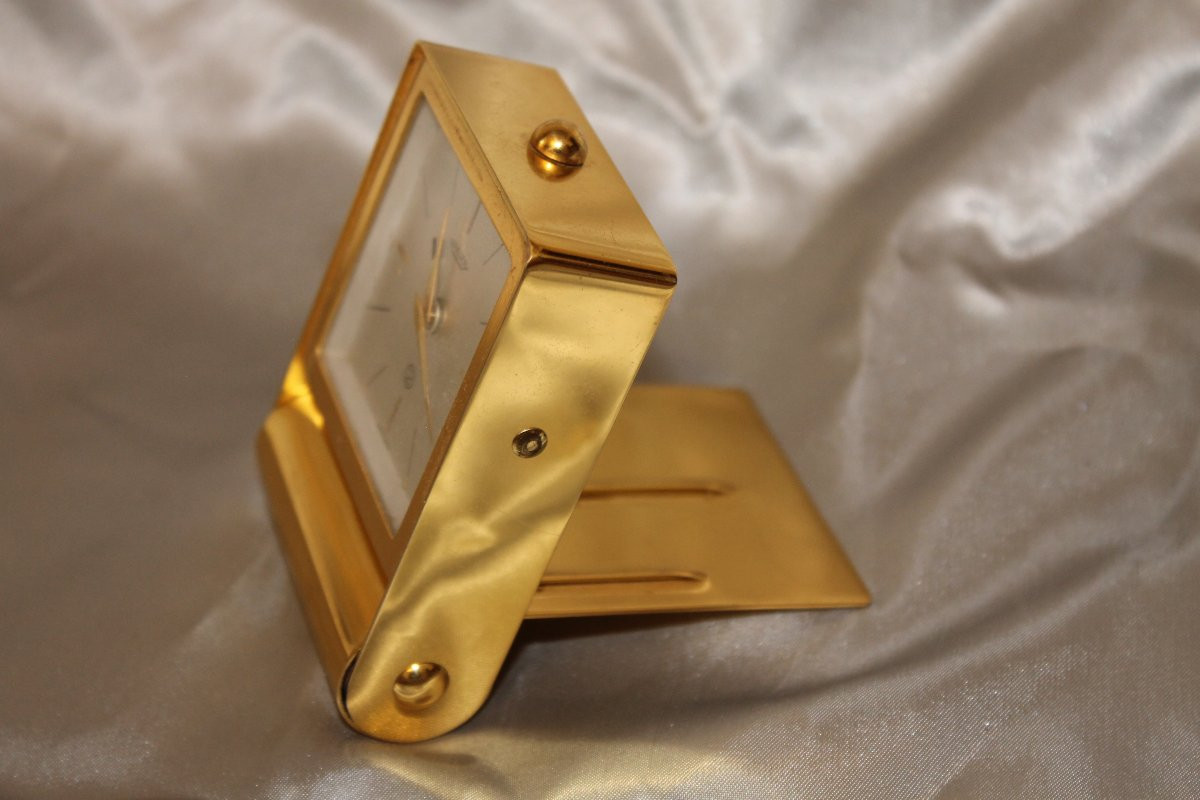 Réveil de voyage Jaeger à 2 jours fabrication Suisse vintage entre 1950 et 1959-photo-4