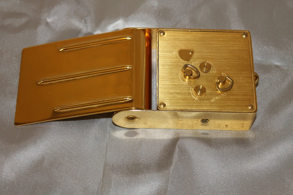 Réveil de voyage Jaeger à 2 jours fabrication Suisse vintage entre 1950 et 1959-photo-2