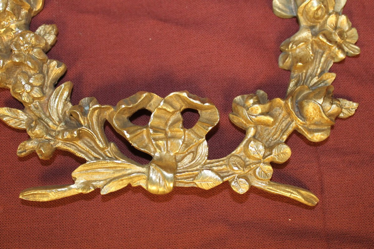 Decorative Bronze Furniture In The Louis XVI Style Representing A Crown Of Flowers, 19th Century-photo-3