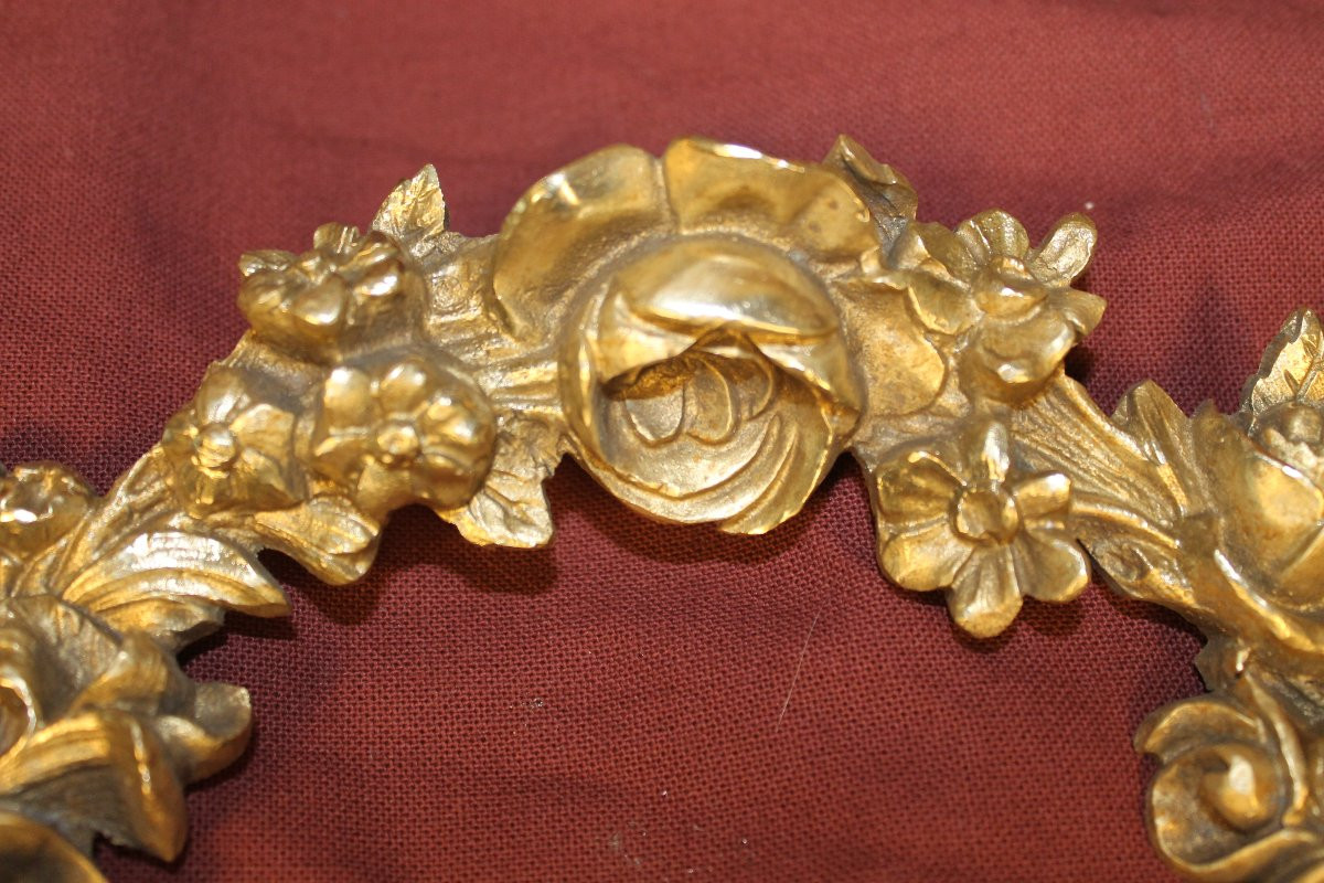 Decorative Bronze Furniture In The Louis XVI Style Representing A Crown Of Flowers, 19th Century-photo-4