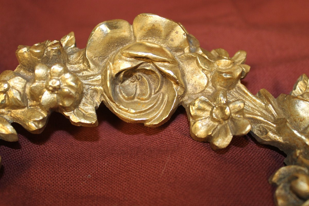 Decorative Bronze Furniture In The Louis XVI Style Representing A Crown Of Flowers, 19th Century-photo-3