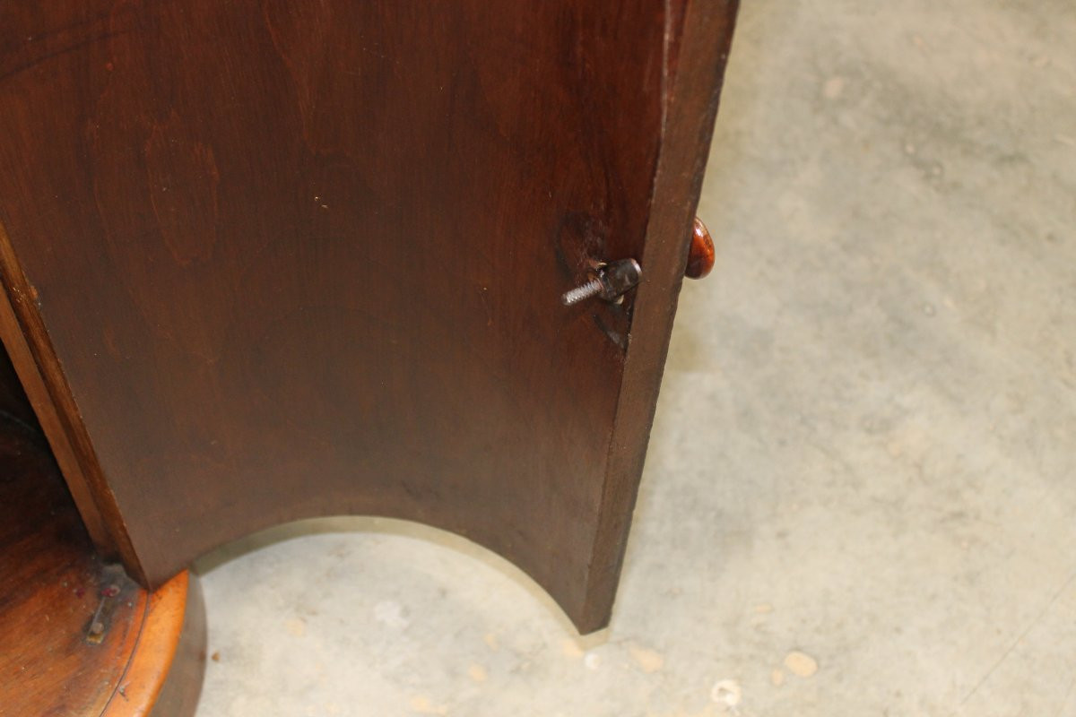 Somno en acajou dessus marbre blanc époque Restauration 19ème-photo-4