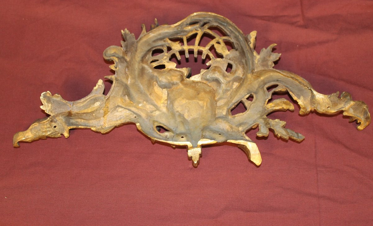 Decorative Bronze Furniture In Rococo Style Representing A Waterfall, 19th Century, W: 48.5 Cm-photo-5