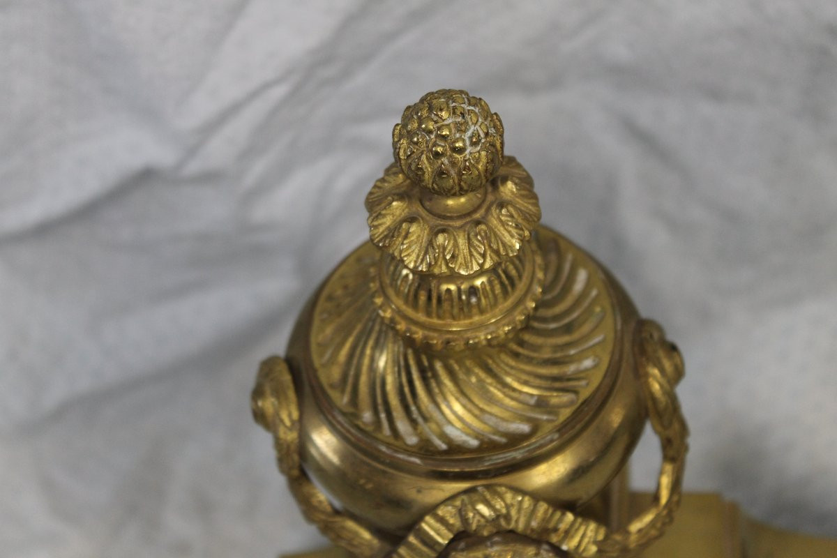 Louis XVI Style Bronze Fireplace Mantel Guard, 19th Century-photo-3