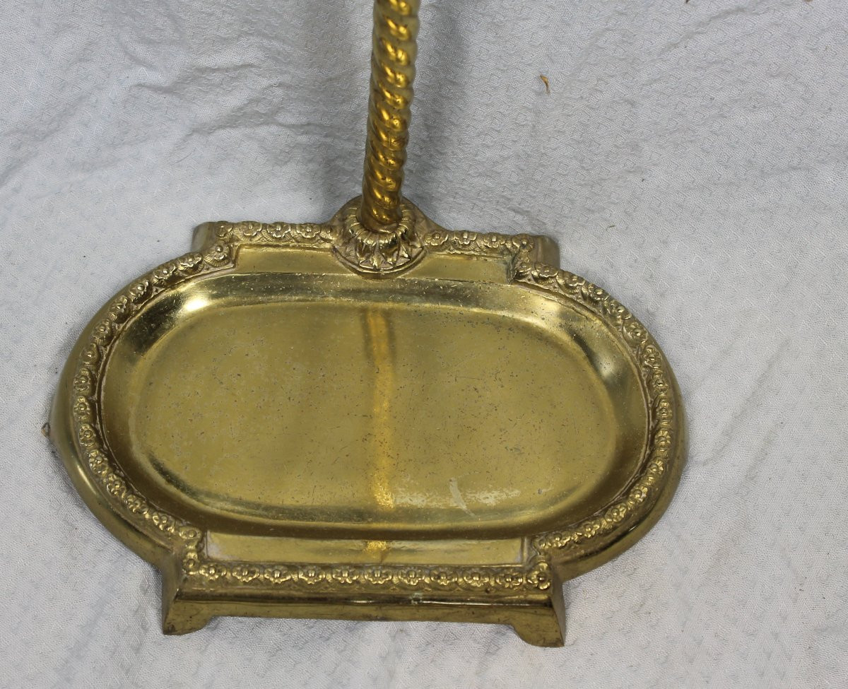 Serviteur de cheminée en bronze de style Louis XVI époque 19ème-photo-3