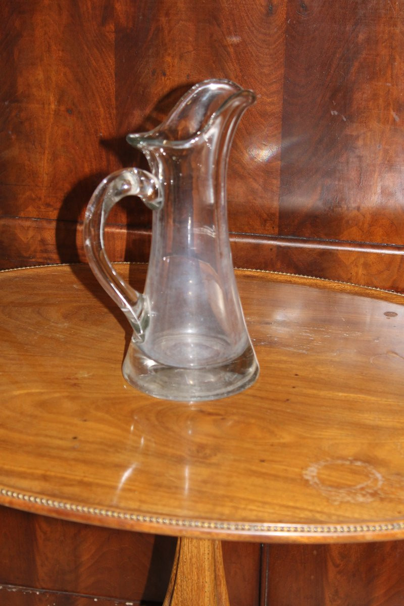 Pichet normand en verre époque fin 18ème-photo-3