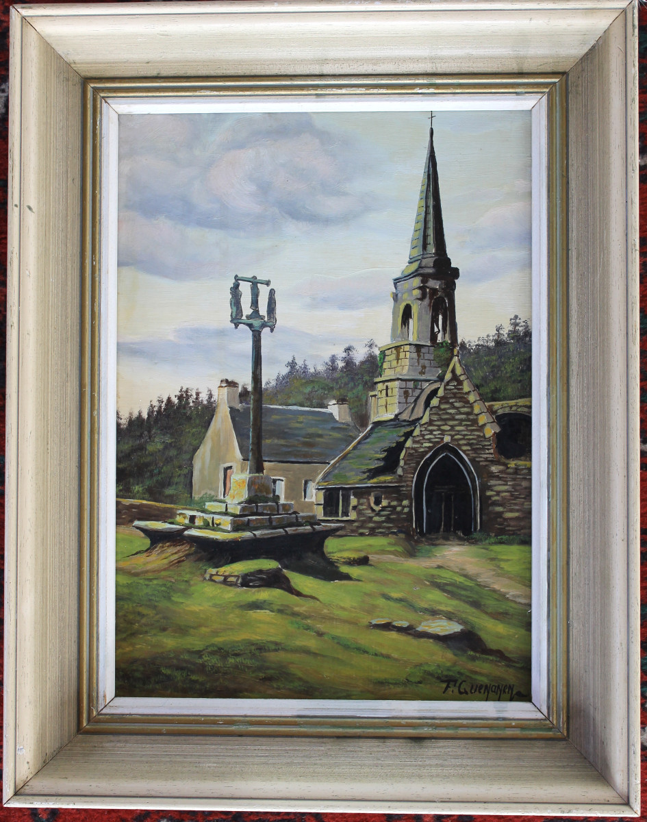 F. Guenanen Landscape Of Brittany, Oil On Canvas, Mid-20th Century