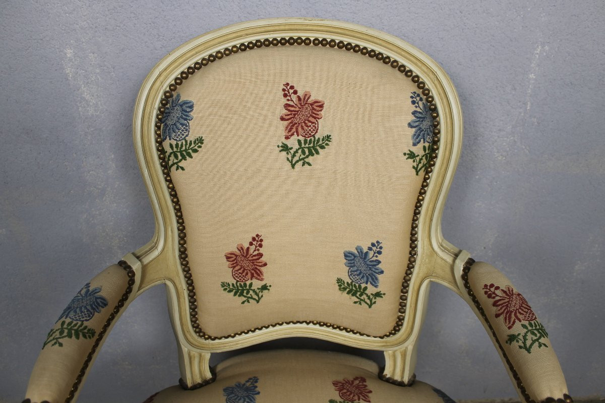 Pair Of Transition Style Cabriolet Armchairs From The 20th Century-photo-3