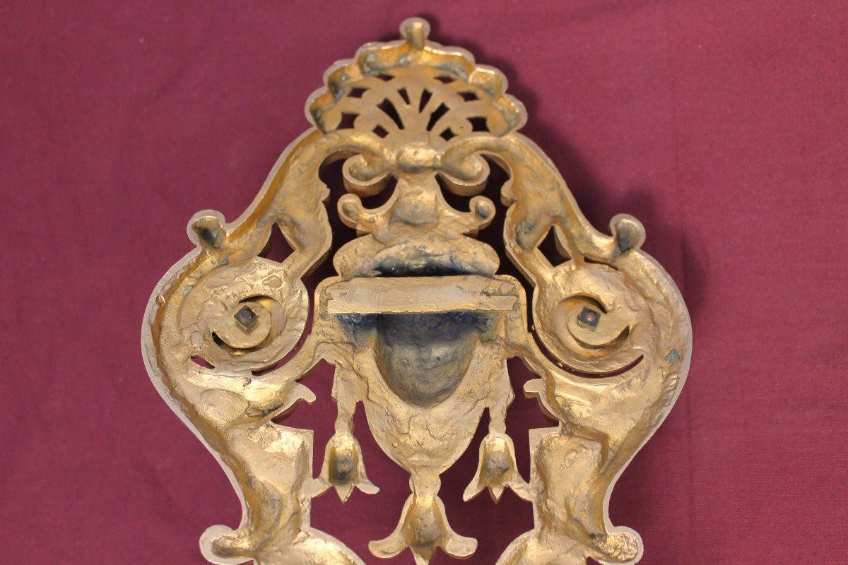 Pair Of Louis XIV Style Bronze Wall Sconces With 3 Lights, 19th Century-photo-8