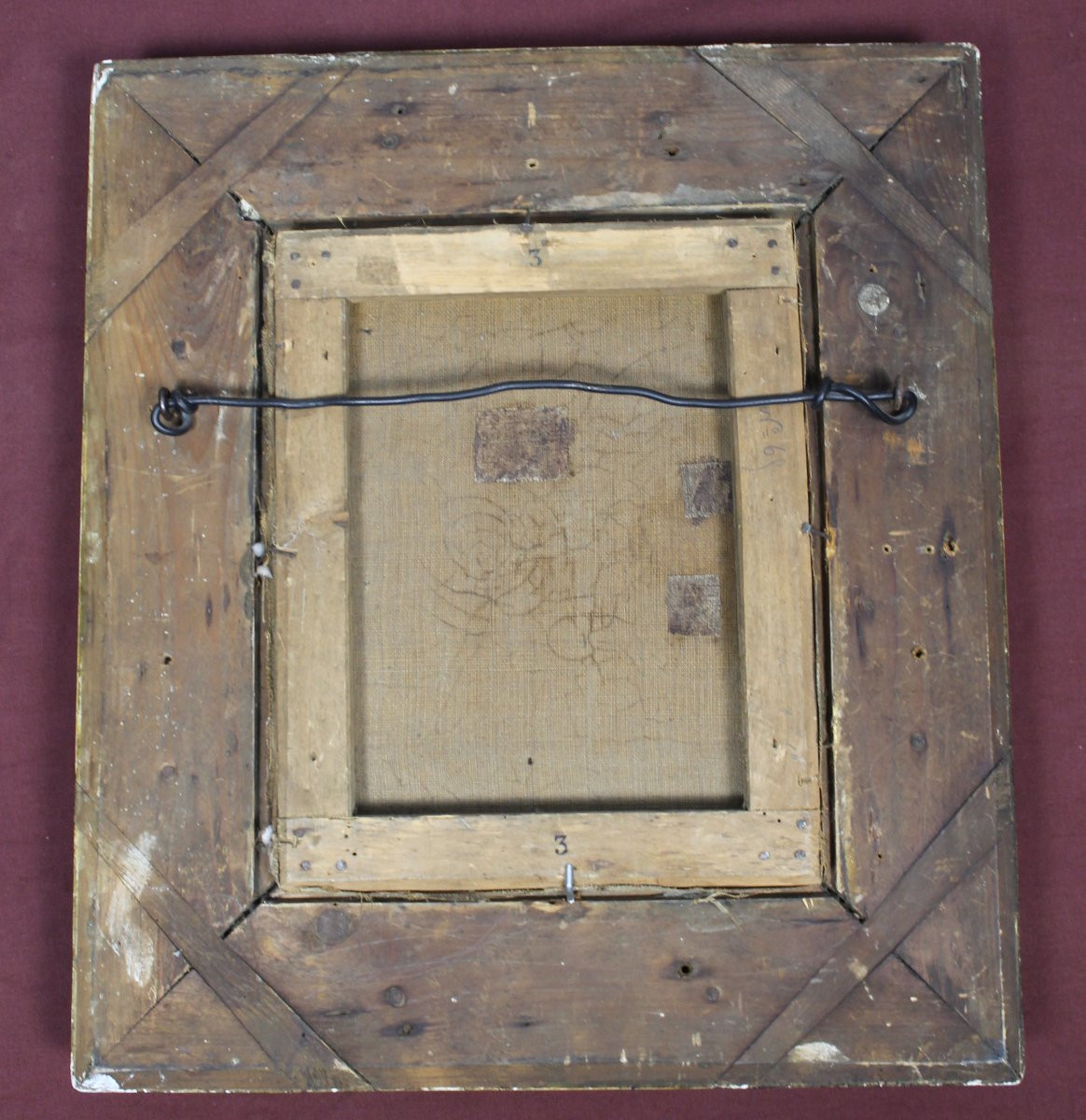 Scène d'intérieur Le fumeur de pipe Ecole Hollandaise époque 19ème Huile sur toile encadrée-photo-4