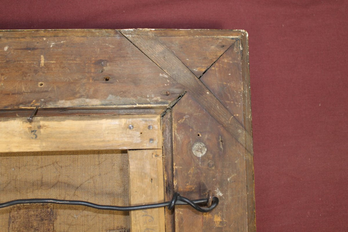 Scène d'intérieur Le fumeur de pipe Ecole Hollandaise époque 19ème Huile sur toile encadrée-photo-5