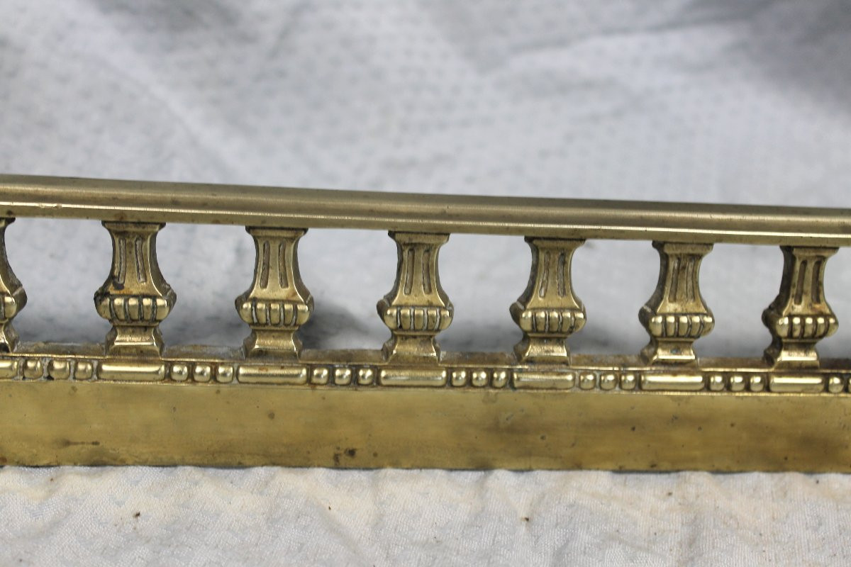 Louis XVI Style Bronze Fireplace Mantel Guard, 19th Century-photo-2