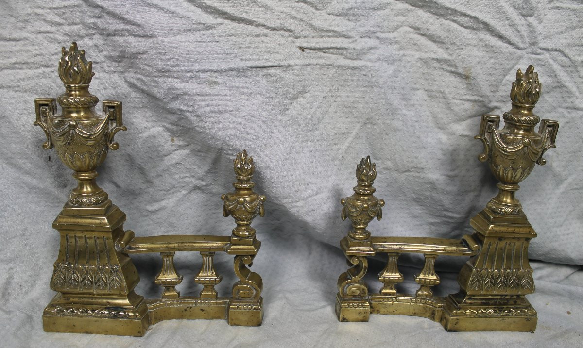 Louis XVI Style Bronze Fireplace Mantel Guard, 19th Century-photo-5