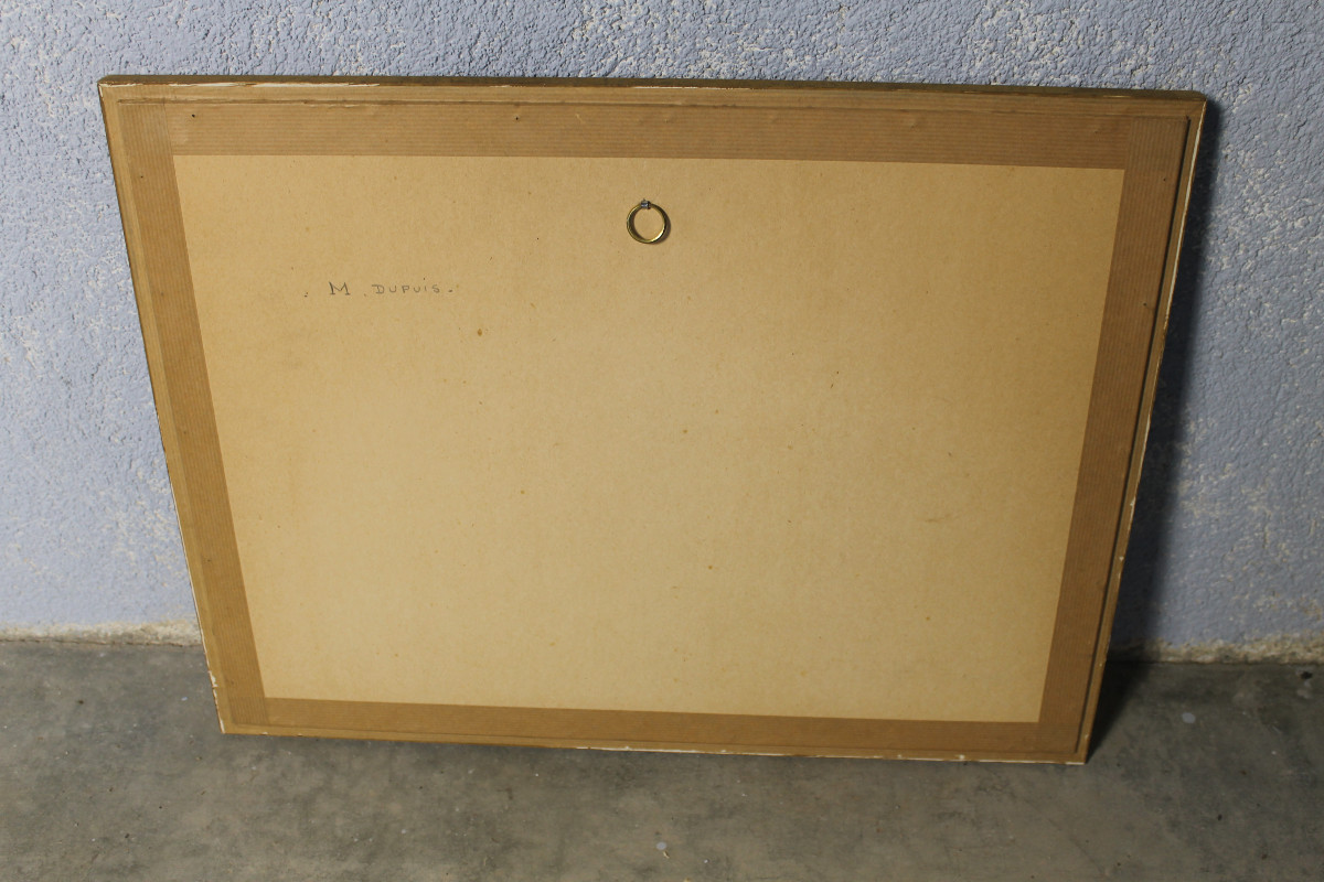 Vue d'optique Le château Royal de Versailles époque 18ème encadrée-photo-7