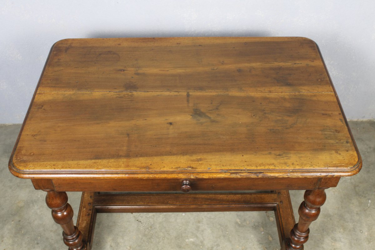 Table à écrire bureau de style Louis XIV en noyer époque début 18ème Origine Périgord-photo-2
