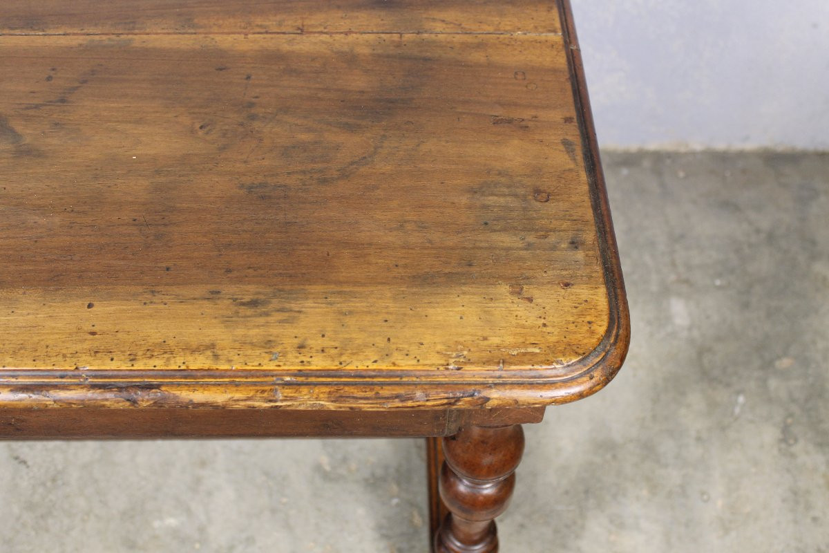 Table à écrire bureau de style Louis XIV en noyer époque début 18ème Origine Périgord-photo-2