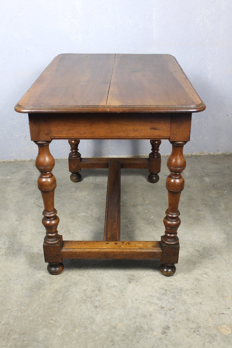 Table à écrire bureau de style Louis XIV en noyer époque début 18ème Origine Périgord-photo-5