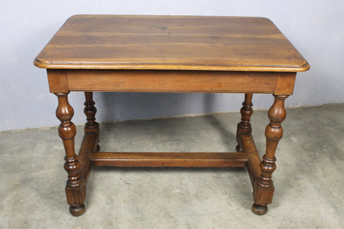 Table à écrire bureau de style Louis XIV en noyer époque début 18ème Origine Périgord-photo-6