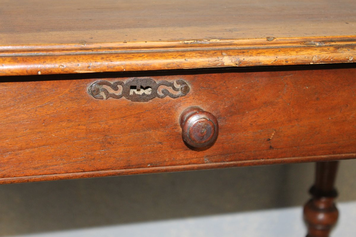 Table à écrire bureau de style Louis XIV en noyer époque début 18ème Origine Périgord-photo-7