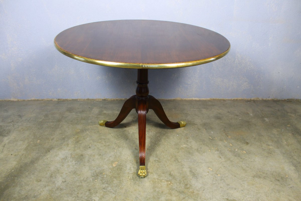 Guéridon tripode table en acajou époque fin 19ème-photo-2