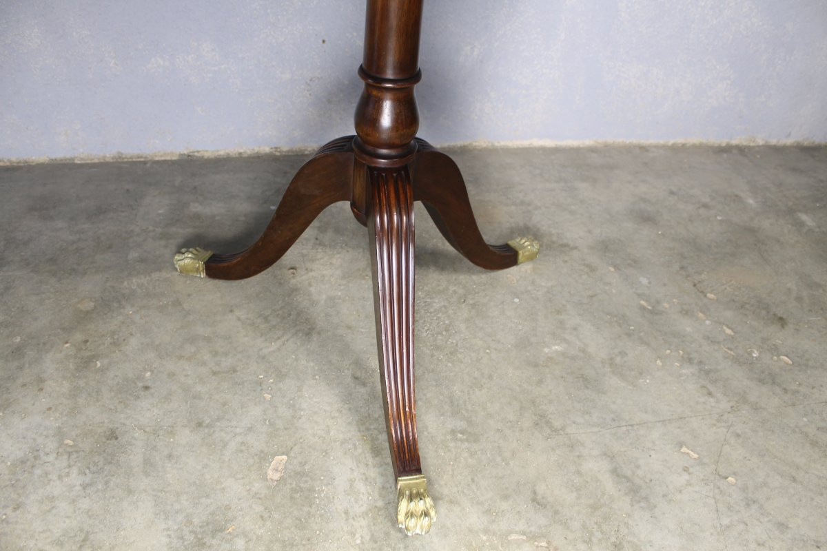 Guéridon tripode table en acajou époque fin 19ème-photo-3