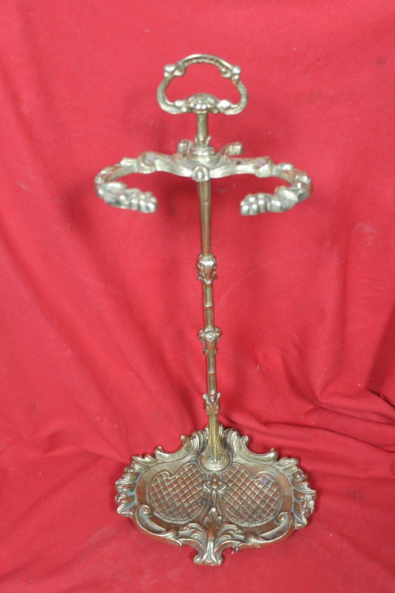 Serviteur de cheminée en bronze de style Louis XV époque début 20ème-photo-3