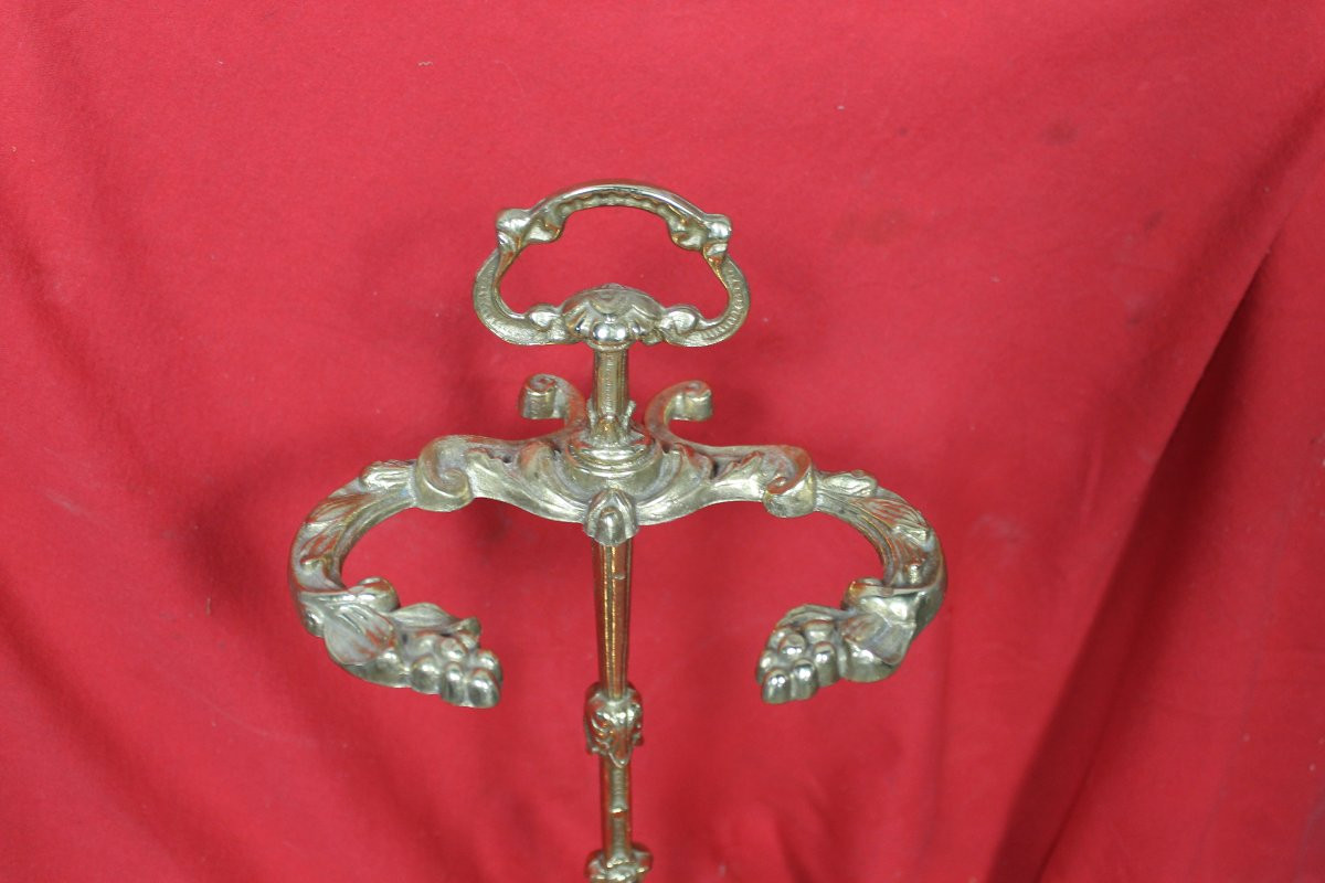 Serviteur de cheminée en bronze de style Louis XV époque début 20ème-photo-4