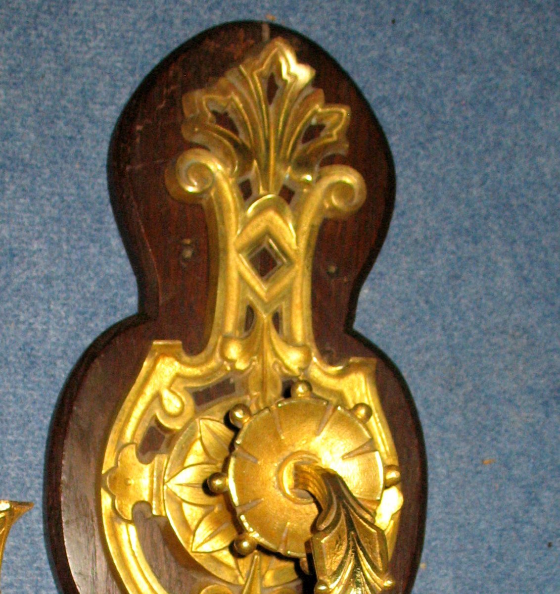 Bronze Wall Sconce With Three Lights, 19th Century, Haute époque Style, Height: 61 Cm-photo-8