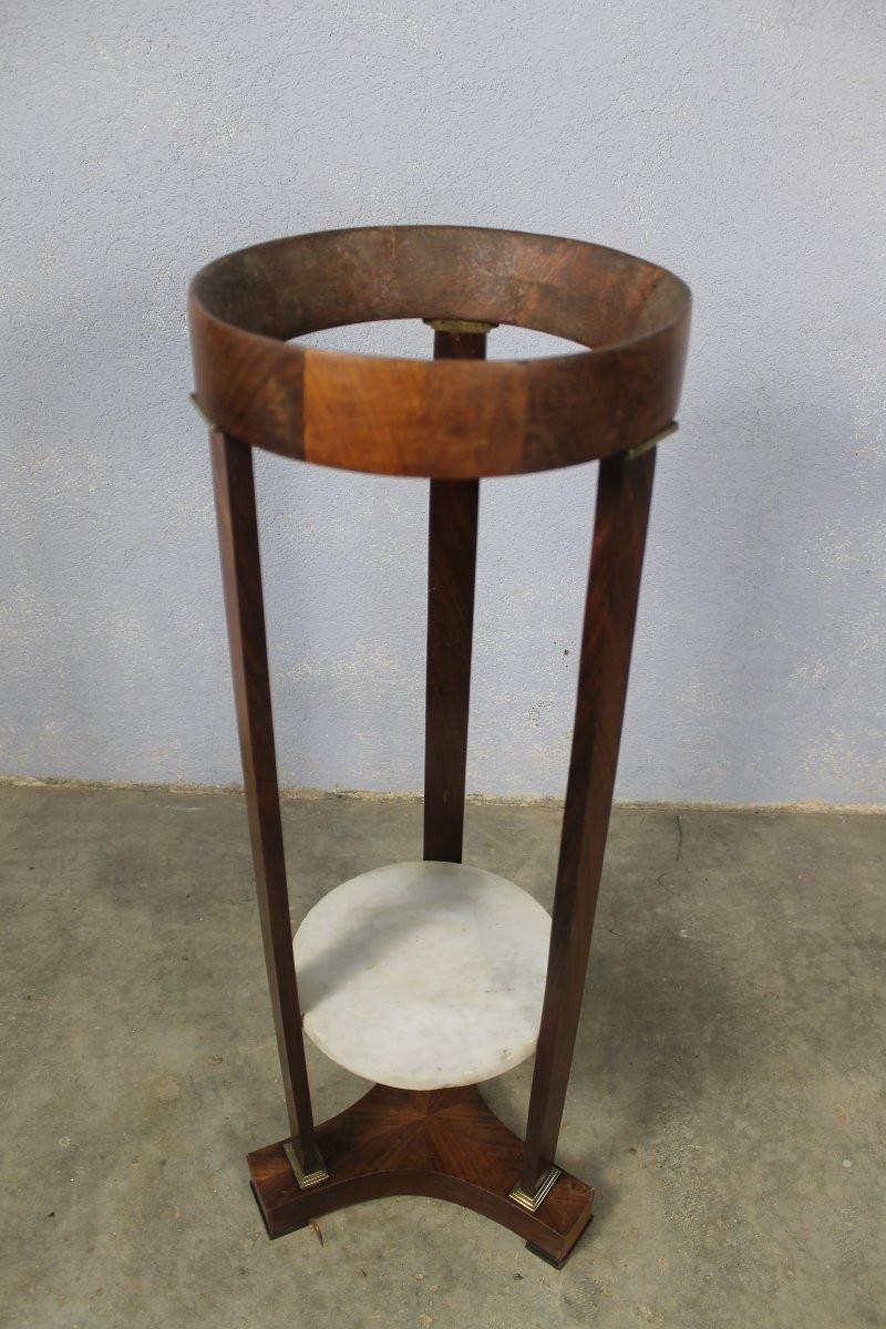 Athénienne en acajou Empire ép. 19ème complète avec son nécessaire en porcelaine de Paris-photo-3