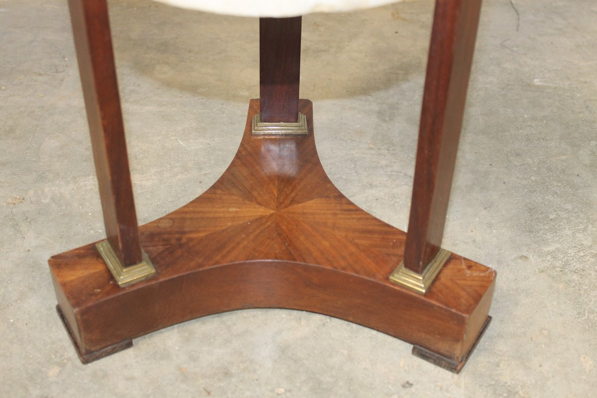 Athénienne en acajou Empire ép. 19ème complète avec son nécessaire en porcelaine de Paris-photo-4