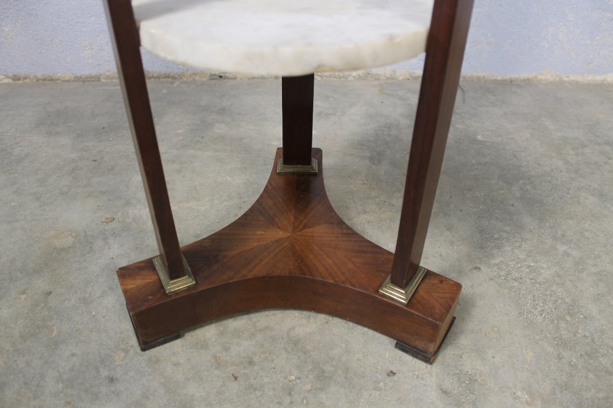 Athénienne en acajou Empire ép. 19ème complète avec son nécessaire en porcelaine de Paris-photo-6