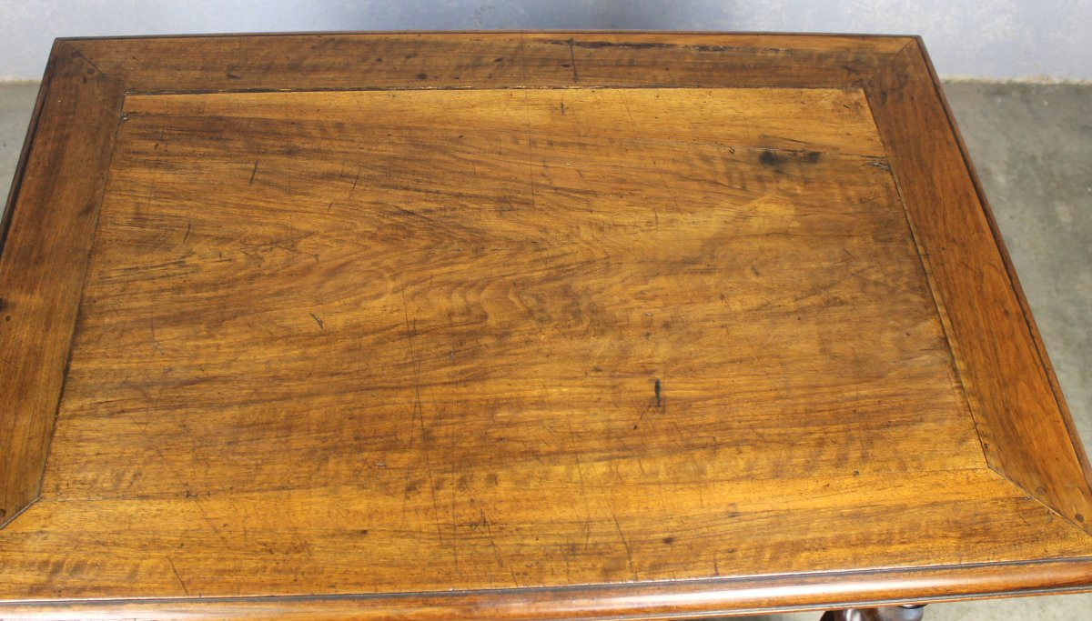 Table à écrire bureau style Louis XIII en noyer époque milieu 19ème-photo-1