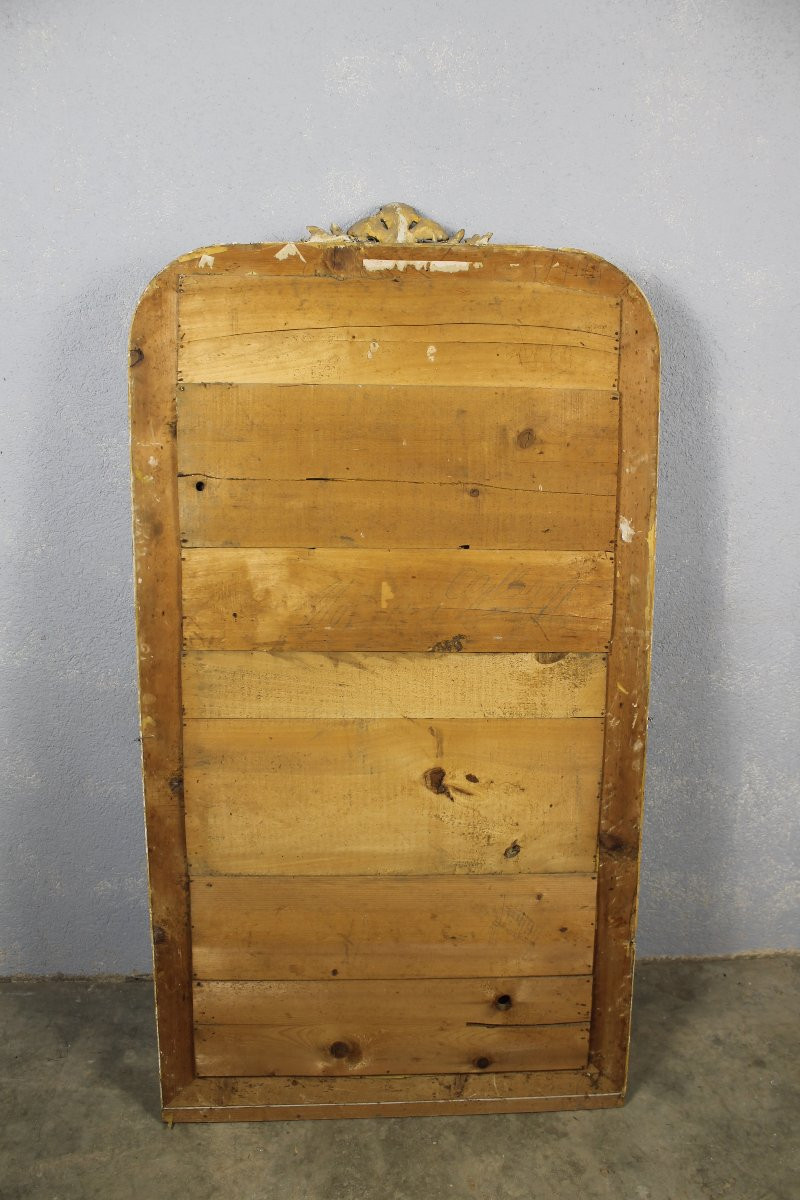 Miroir époque Louis Philippe en bois et stuc doré époque 19ème-photo-5