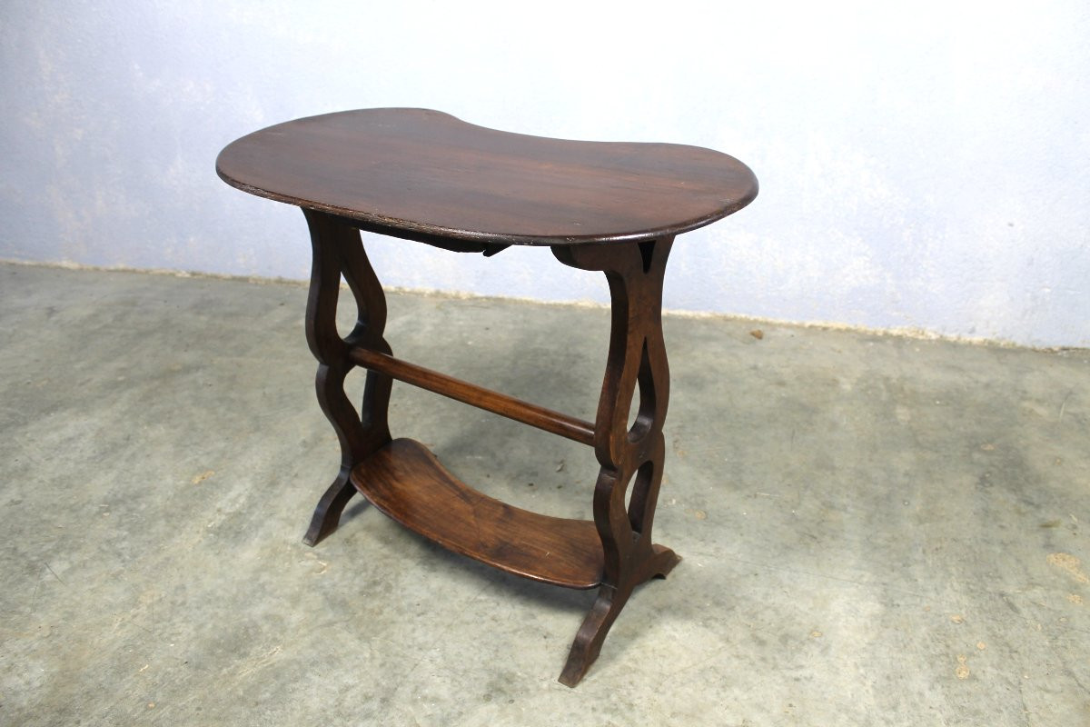 Table Rognon Table d'Appoint Table Volante De Salon En Noyer époque Charles X 19ème-photo-3